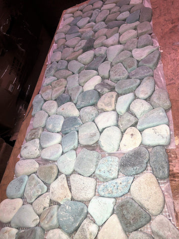 Green Leveled Pebble Mosaic 12