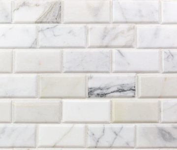 Calacatta Oliva Marble Backsplash Wall Tile (Deep-Beveled)