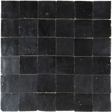 Black Velvet Petunia Zellige 2”x2” Square Mosaic Wall Tile