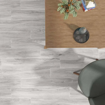 Kootenai White Matte Wood Looks Wall And Floor Tile 8x48
