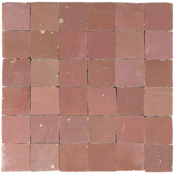 Old Rose 2”x2” Square Zellige Mosaic Wall Tile