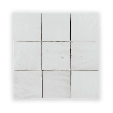 White Gardenia Zellige Ceramic Wall Tile