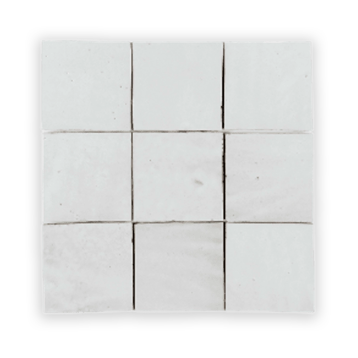 White Gardenia Zellige Ceramic Wall Tile 4x4