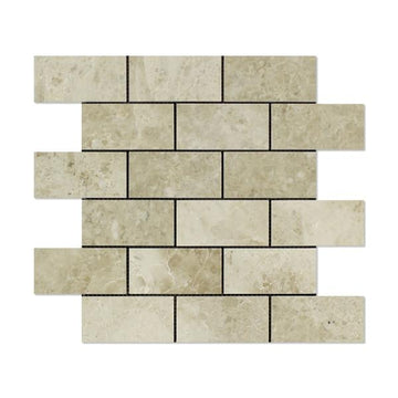 Cappuccino Polished Brick Mosaic Tile  2x4