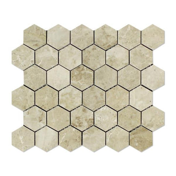 Cappuccino Polished Hexagon Mosaic Tile  2