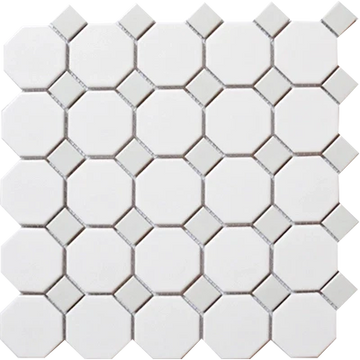 CC Mosaics 12”x12” Octagon Glazed Porcelain Mosaic Tile