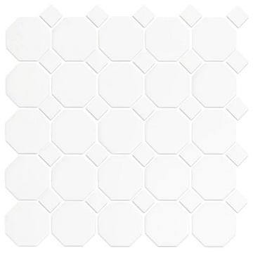 CC Mosaics 12”x12” Octagon Glazed Porcelain Mosaic Tile
