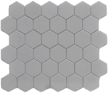 CC Mosaics 12”x12” Hexagon Glazed Porcelain Mosaic Tile