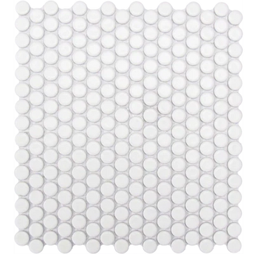 CC Mosaics 12”x12” Penny Round Glazed Porcelain Mosaic Tile