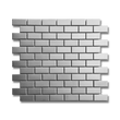 Metals Silver 12”x12” Brick Brushed Aluminum Mosaic Tile