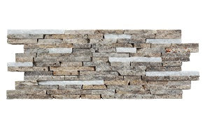 Silver Travertine/Marble Split Faced Ledger Wall Tile 6x16