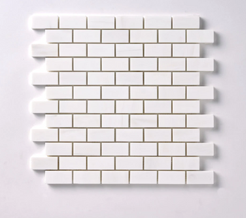 Bianco Dolomite Polished Brick Mosaic Tile