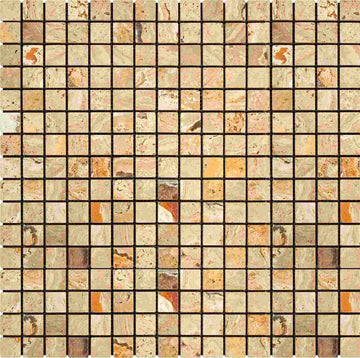 Valencia Travertine Tumbled Square Mosaic Tile 5/8x5/8