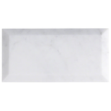 Afyon White Polished Beveled Wall and Floor Tile 6
