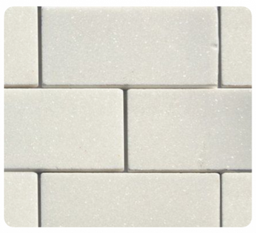 Thassos White (Greek) Marble Tile 3" x 6" 3/8 Tumbled Tile