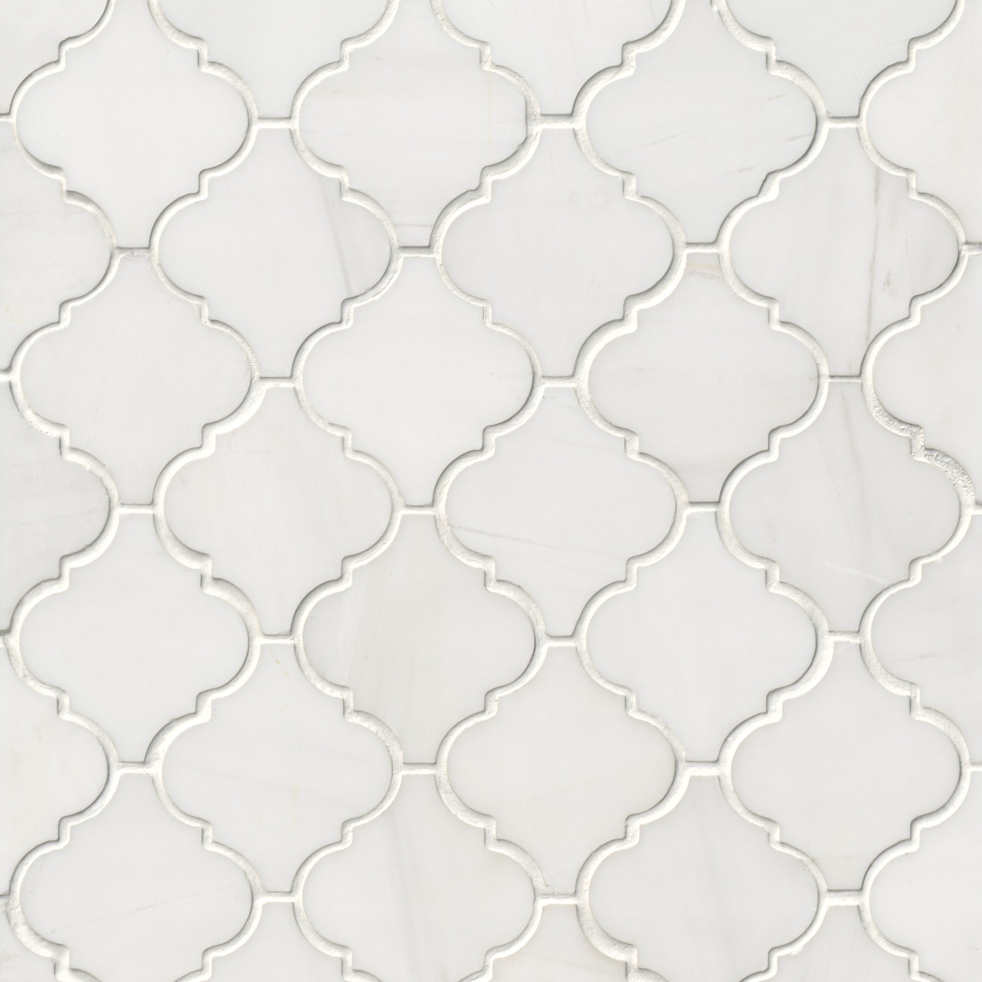 Afyon White Arabesque Polished Mosaic Tile