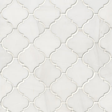 Azulejo de mosaico pulido con arabesco blanco de Afyon