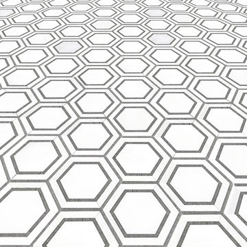 Basalt Nature Hexagon Tile Marble  - Backsplash Mosaic Tile