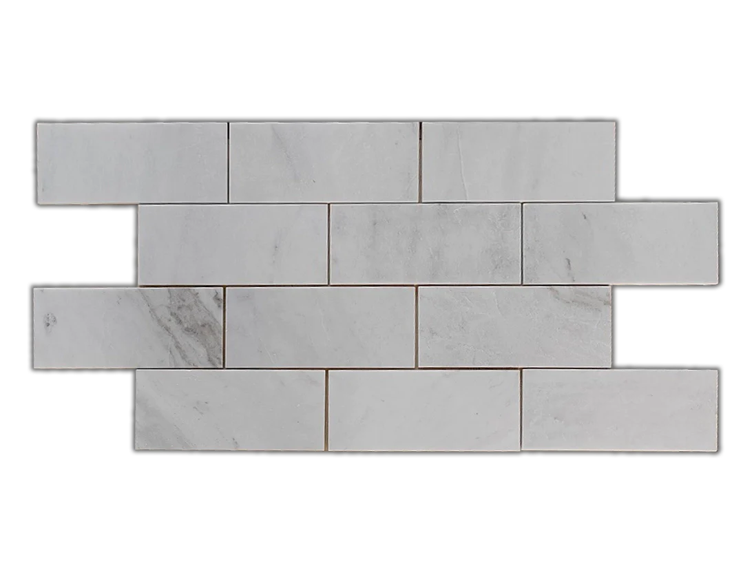 Bianco Marea Marble Wall and Floor Tile 6”x12”