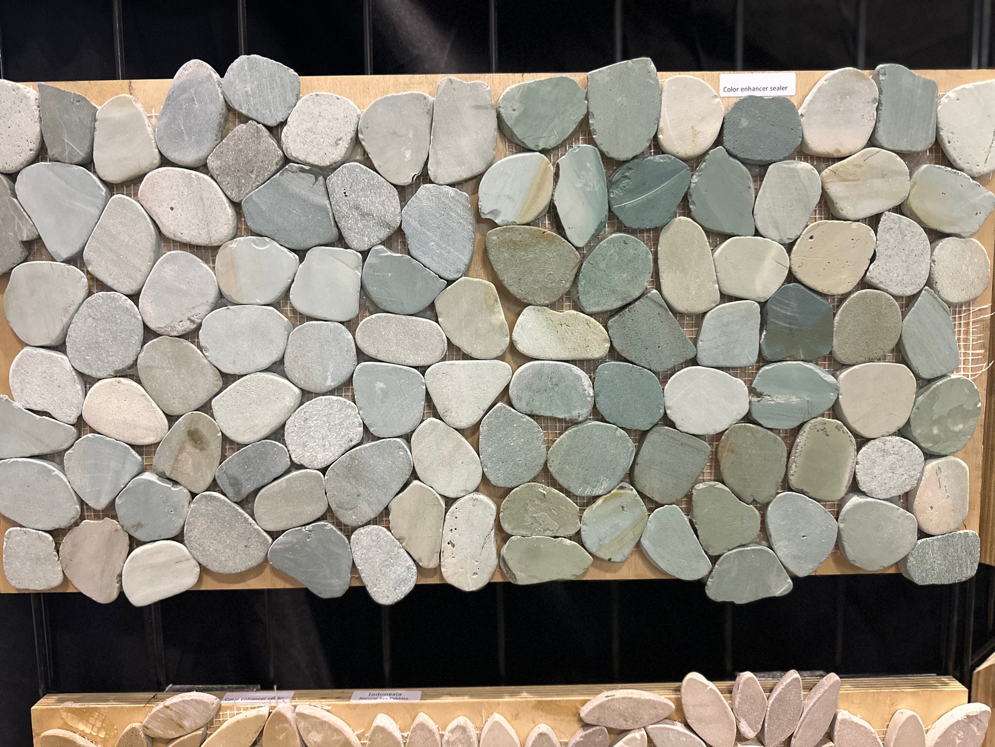 Honeycomb Flat Pebble Wall and Floor Mosaic 6" x 6"