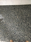 Black Polished Flat Designer Pebble Wall and Floor Mosaic Tile 12" x 12"