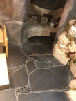 Black Polished Standing Pebble Wall and Floor Mosaic Tile