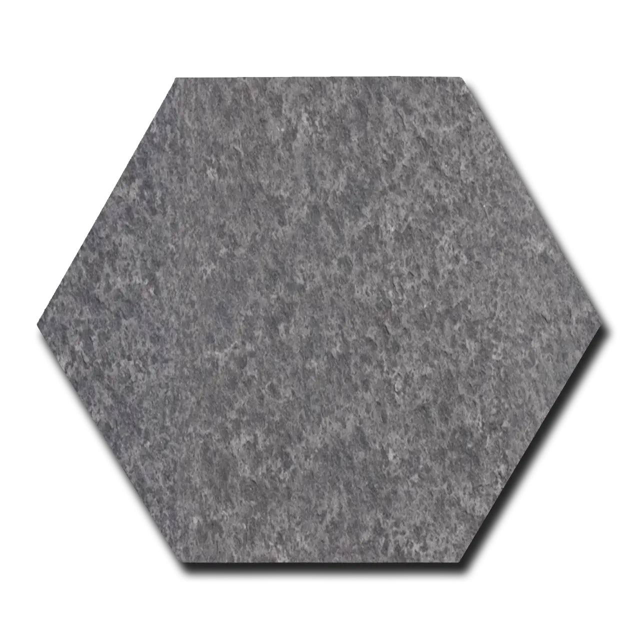 Black basalt 10 10 hexagon flamed