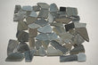 Blue-Gray Polished Designer Flat Pebble Wall and Floor Mosaic Tile