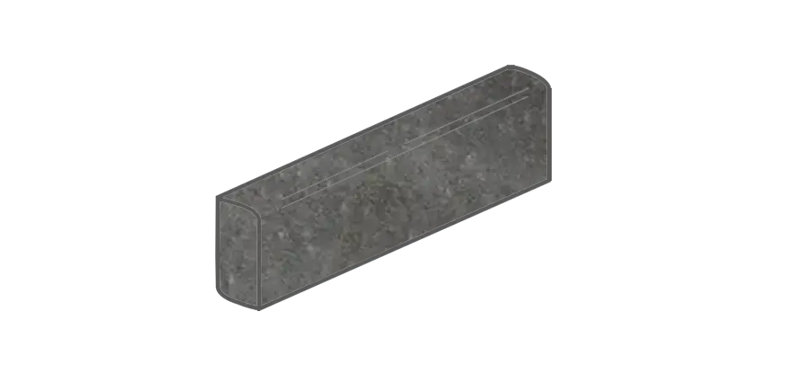 Brickel 3”x12” Bullnose Ceramic Trim Tile Antracita
