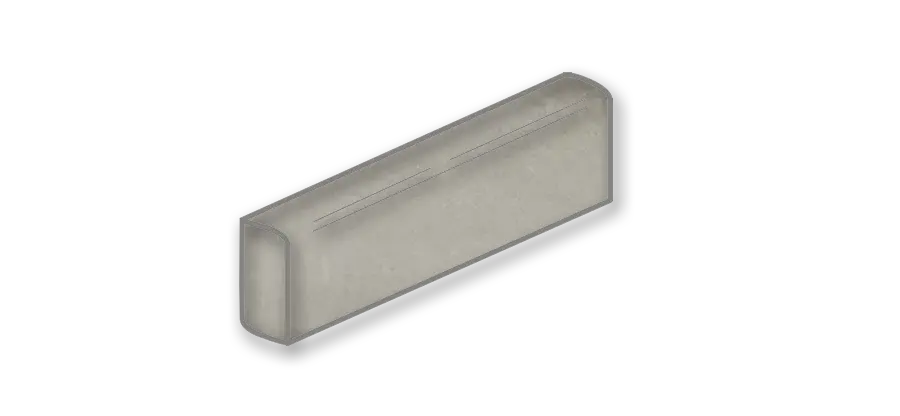 Brickel 3”x12” Bullnose Ceramic Trim Tile Blanco