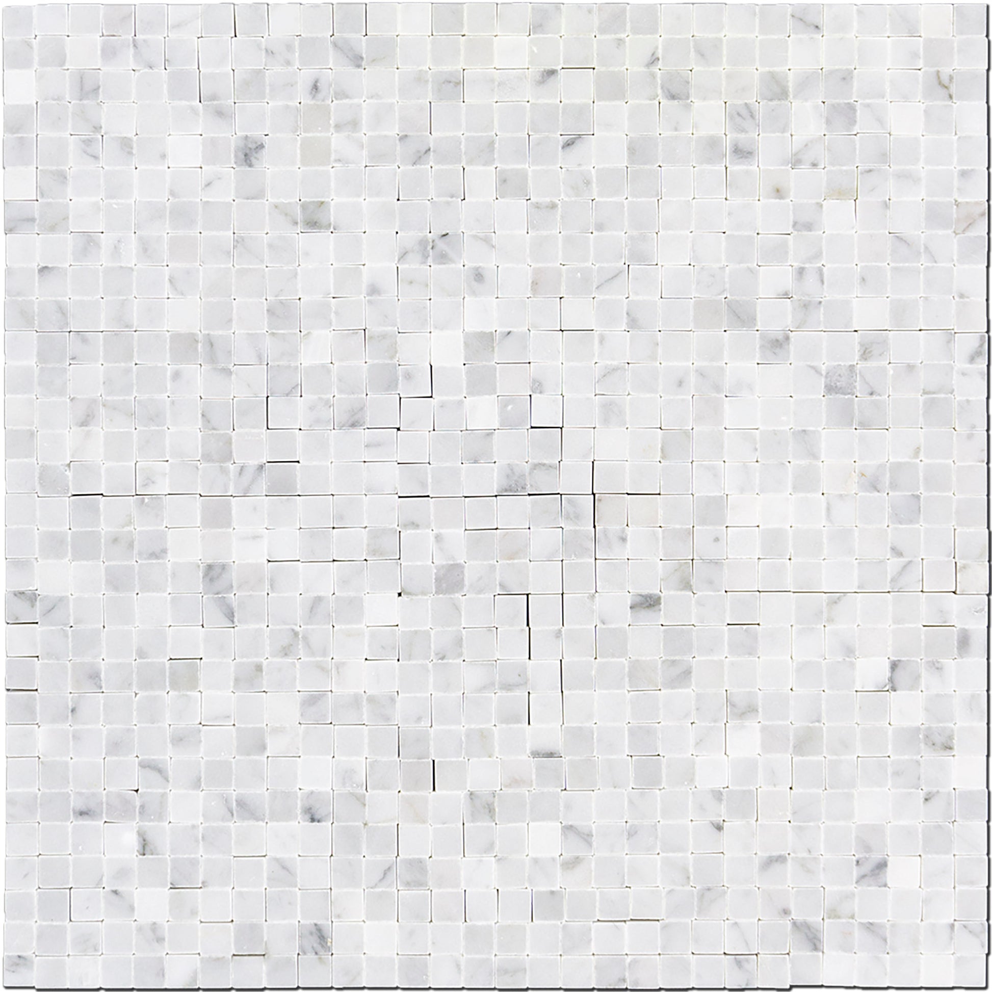 Carrara 3/8" x 3/8" Interlock Marble - Polished Wall Mosaic