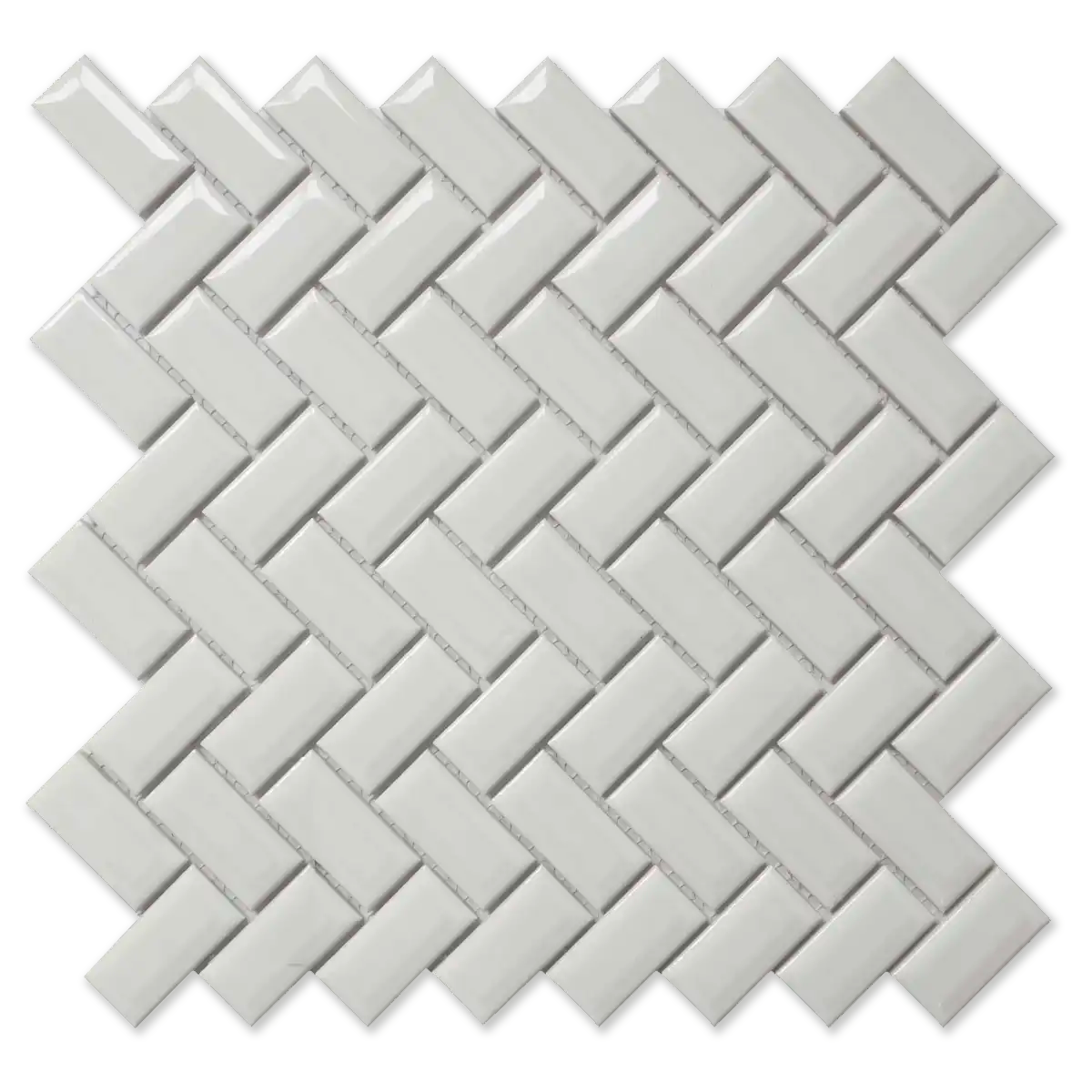 CC Mosaics 12”x12” Diamond Herringbone Glazed Porcelain Mosaic Tile