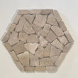 Cappuccino Flat Honeycomb Pebble Mosaic 6" x 6"
