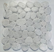 Carrara White Tumbled Jade Pebble Mosaic 12" x 12"
