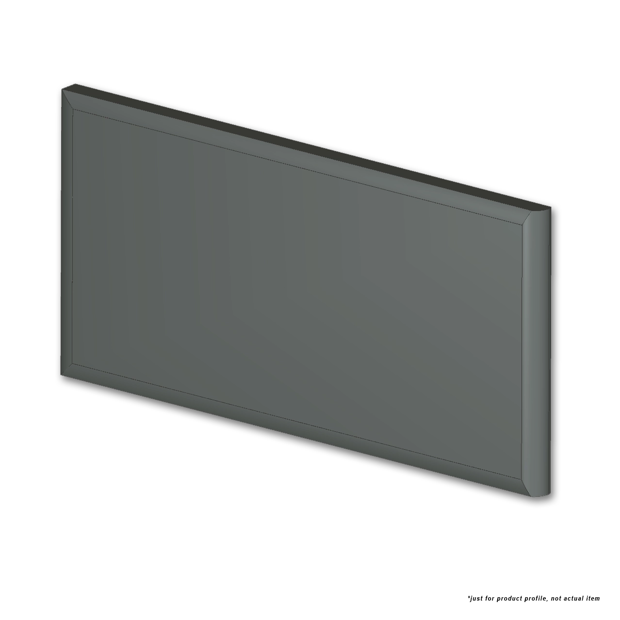 Color Collection 3”x6” - 3" Ceramic Surface Bullnose Trim Tile Dark Grey