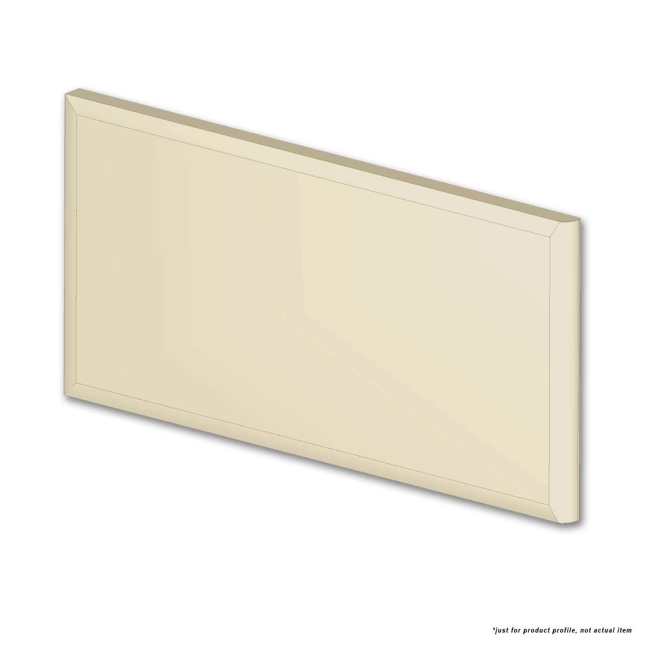 Color Collection 3”x6” - 3" Ceramic Surface Bullnose Trim Tile Fawn
