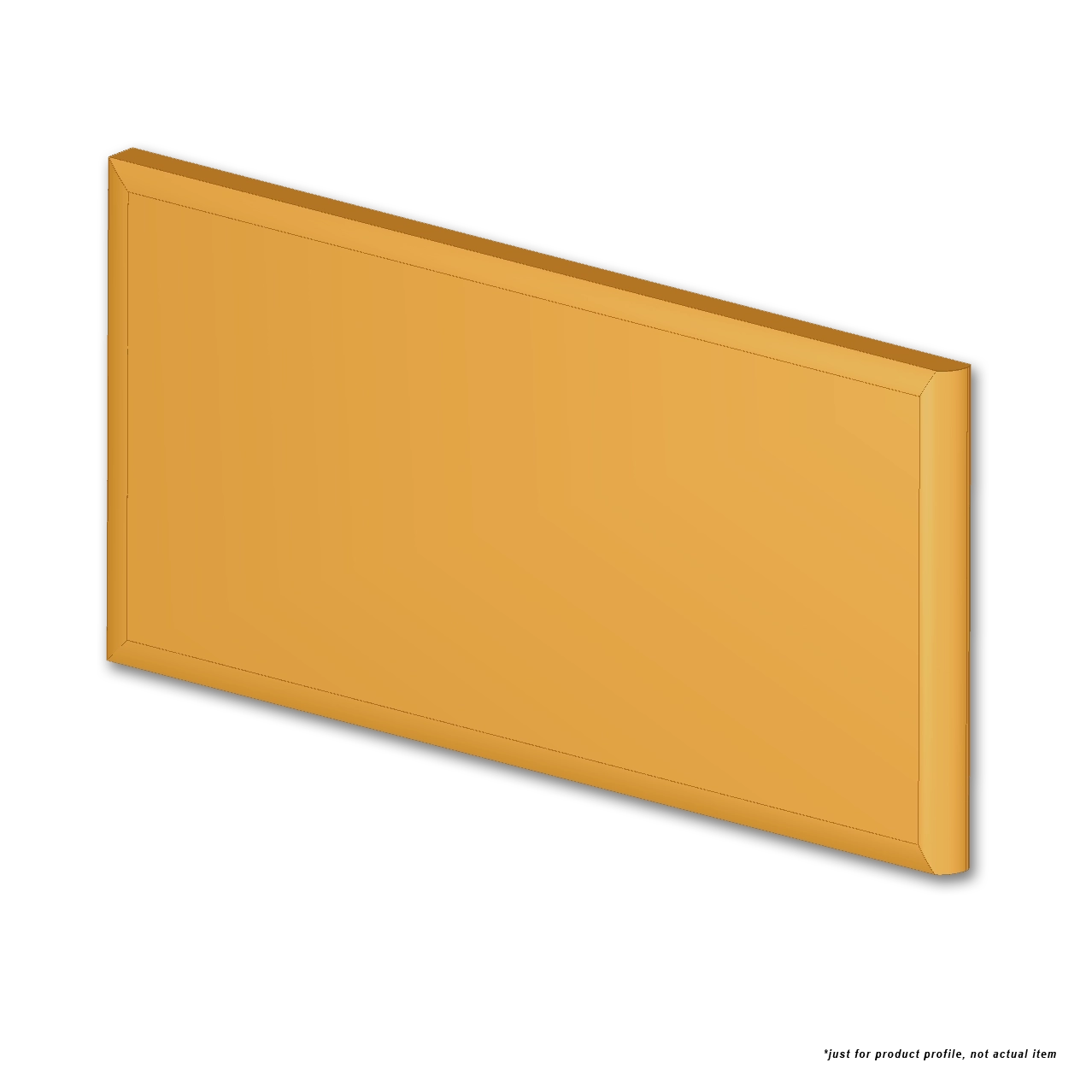 Color Collection 3”x6” - 3" Ceramic Surface Bullnose Trim Tile Mustard