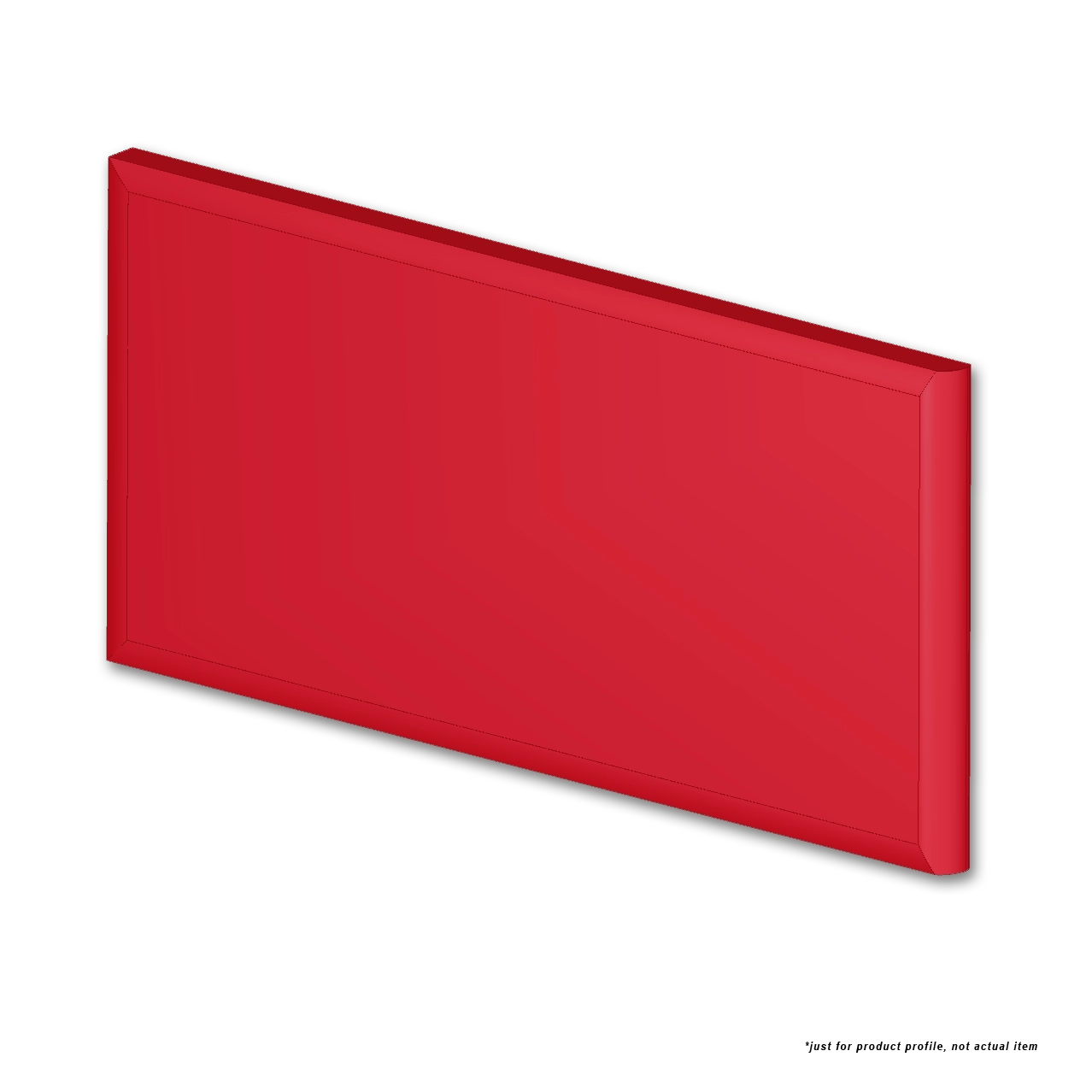 Color Collection 3”x6” - 3" Ceramic Surface Bullnose Trim Tile Red Pepper