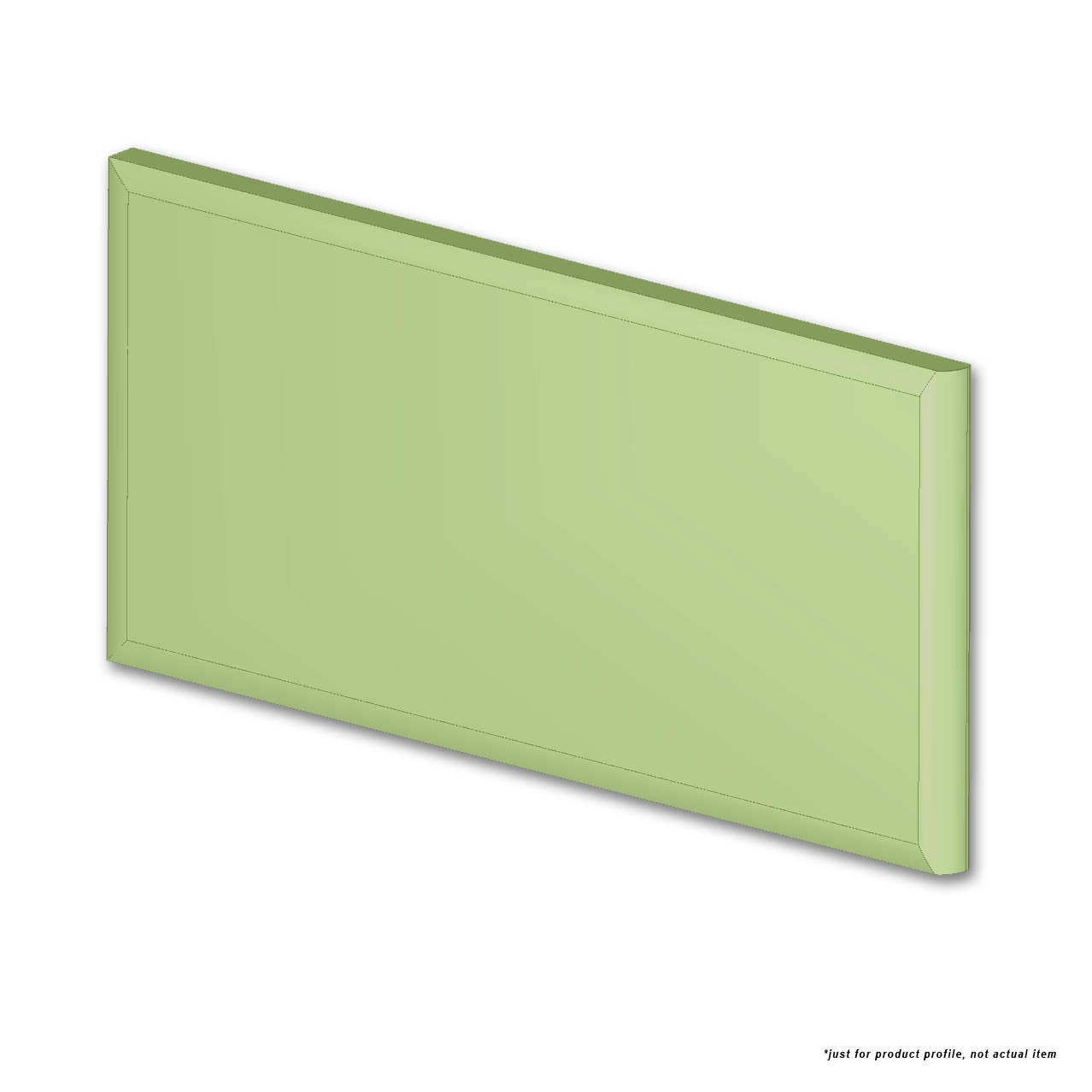 Color Collection 3”x6” - 3" Ceramic Surface Bullnose Trim Tile Spring Green