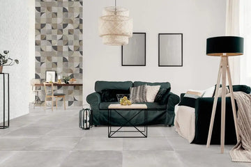 Azulejo de piso y pared mate gris claro contemporáneo 24X24 