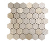 Crema Marfil 2" Hexagon Pebble Mosaic 12" x 12"