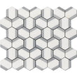 Elemental Hexagon Marble Polished Floor and Wall Mosaic Tile