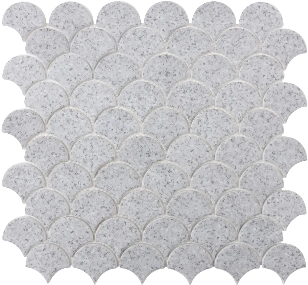 Terrazo Scales Gray 12X12 Mosaic Tile