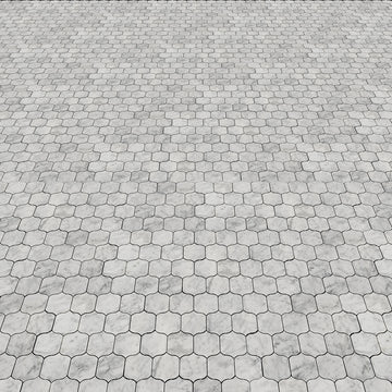 Mármol de Carrara Fantasy Square - Mosaico pulido para pisos y paredes