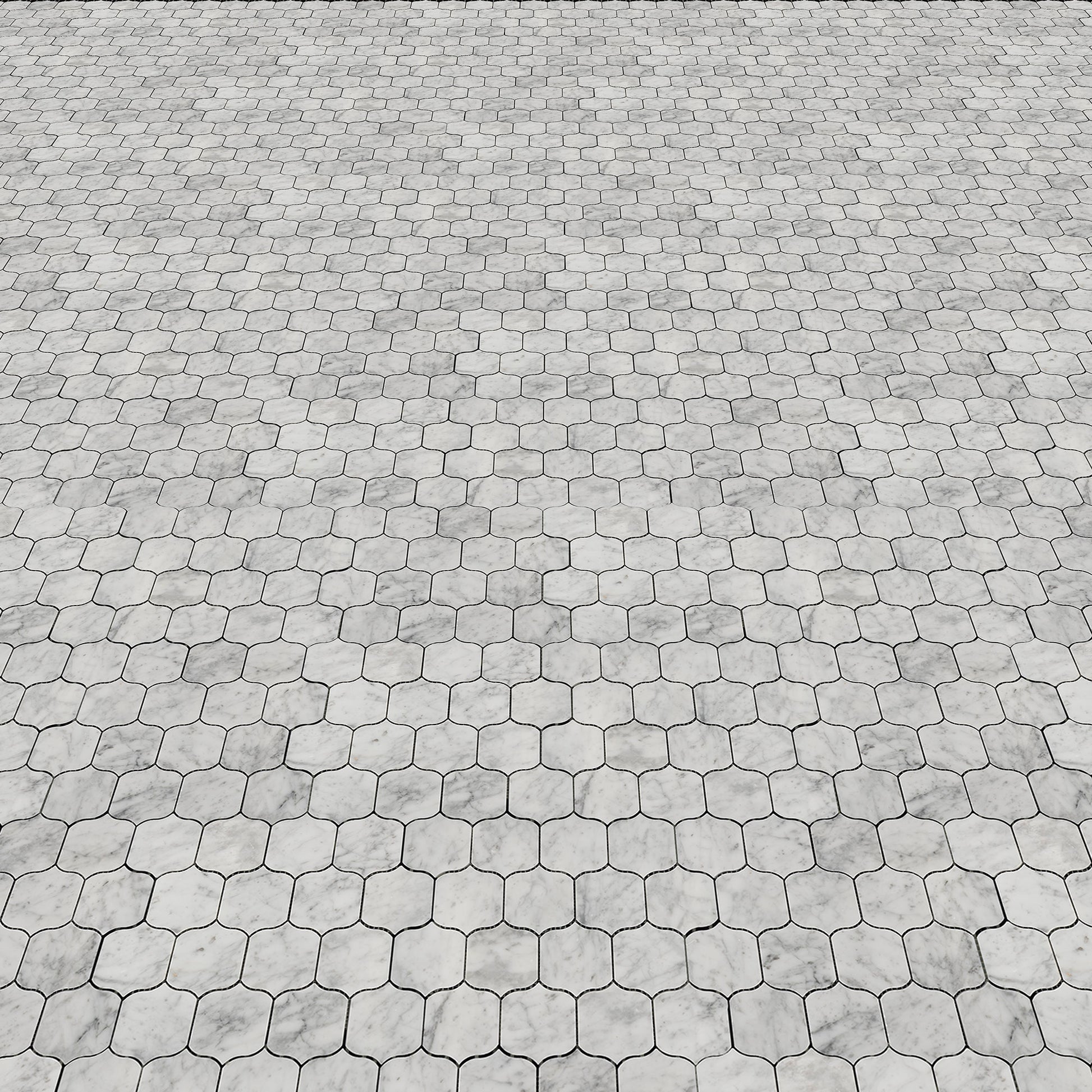Fantasy Square Carrara Marble  - Polished Floor and Wall Mosaic