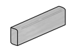 Flow 3”x12” Ceramic Single Bullnose Trim Tile Tender Grey