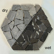 Gray Flat Honeycomb Pebble Mosaic 6" x 6"