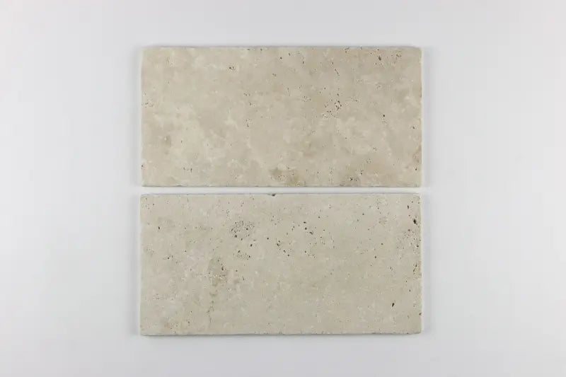 Ivory / Light 3" x 6" Tile - (Cross-cut) Tumbled