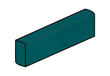 Joy 3/4”x10” Ceramic Pencil Liner Trim Tile Peacock Green