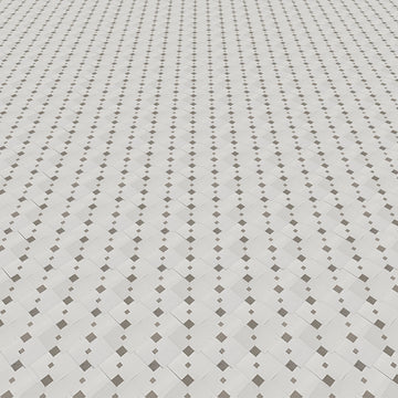 Sirius - Thassos & Grey Marble - Polished Floor & Wall Mosaic